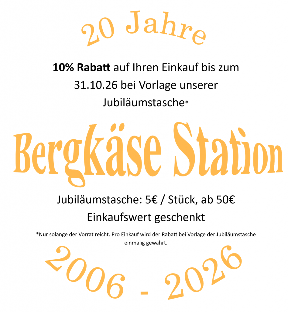 Rabatt erhalten mit unserer Jubiläumstasche